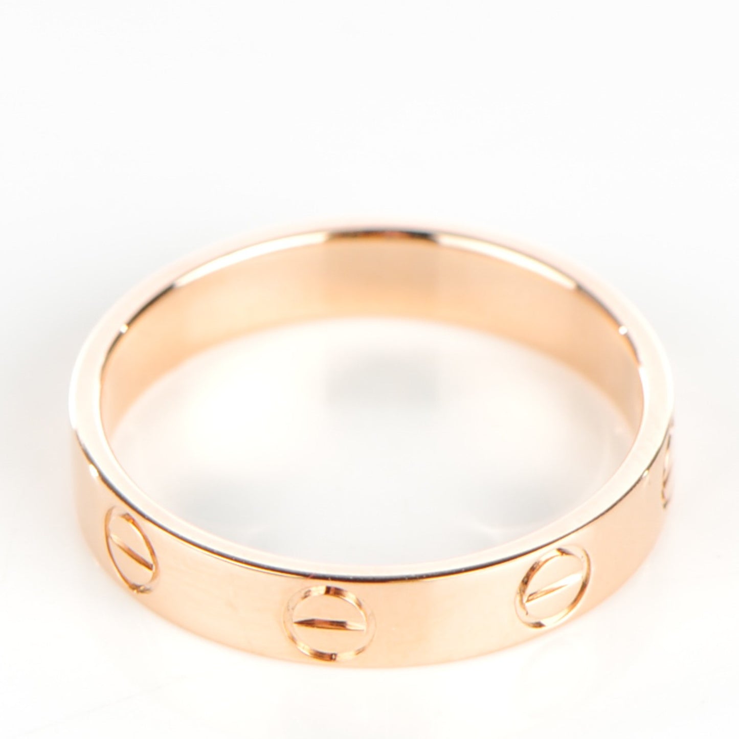 18K Pink Gold 4mm LOVE Wedding Band Ring 52 6