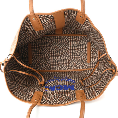 MCM Visetos Large Liz Reversible Shopper Tote Cognac 7 of 8