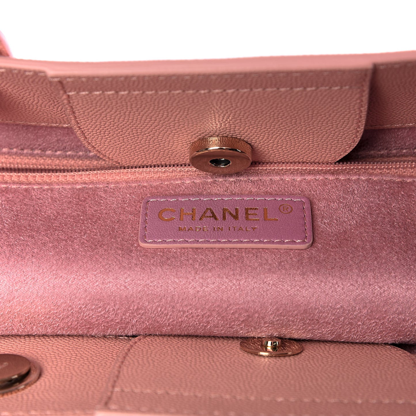 Caviar Small Studded Deauville Tote Light Pink