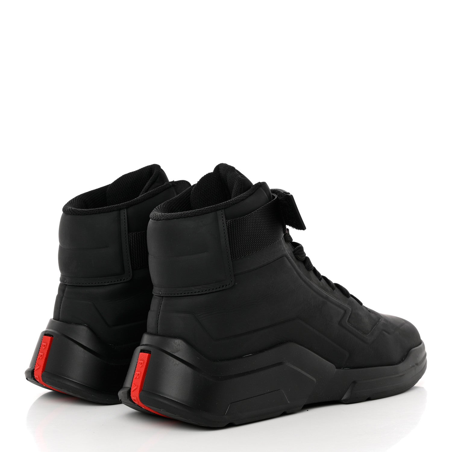 Prada Nubuck Polarius Mens High Top Sneakers 9.5 Black 4 of 17