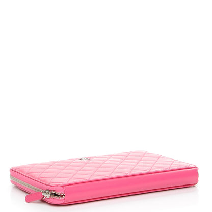 Chanel Lambskin Quilted Travel Case Pink 4 of 10