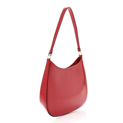 Prada Spazzolato Cleo Shoulder Bag Scarlatto Black 3 of 9