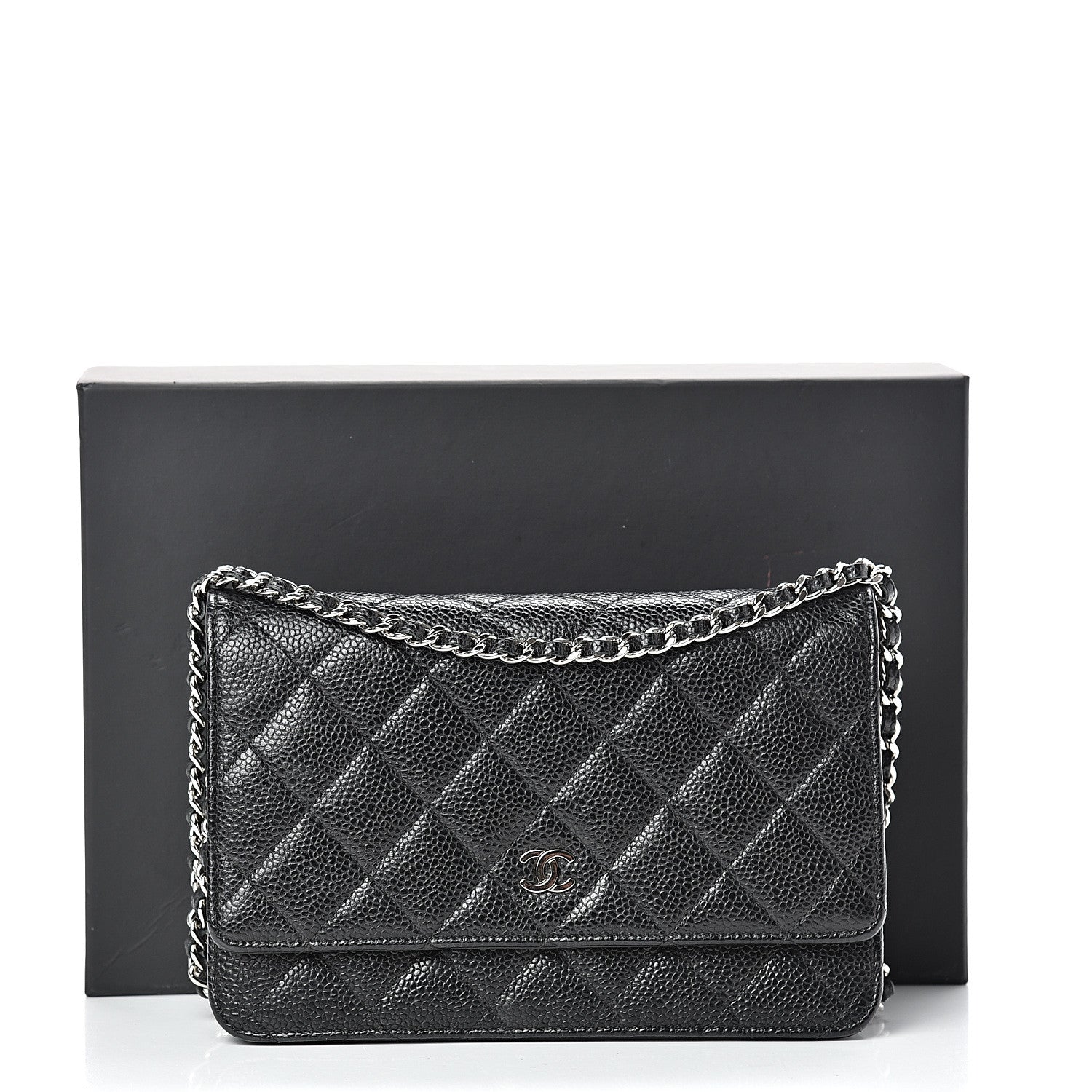 Chanel Caviar Quilted Wallet On Chain WOC Black 13 of 13
