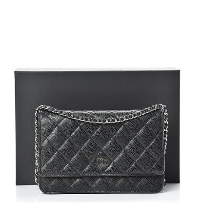 Chanel Caviar Quilted Wallet On Chain WOC Black 13 of 13