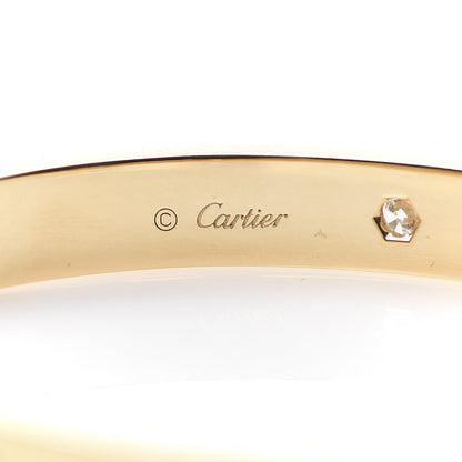 Cartier 18K Yellow Gold 4 Diamond LOVE Bracelet 16 5 of 6