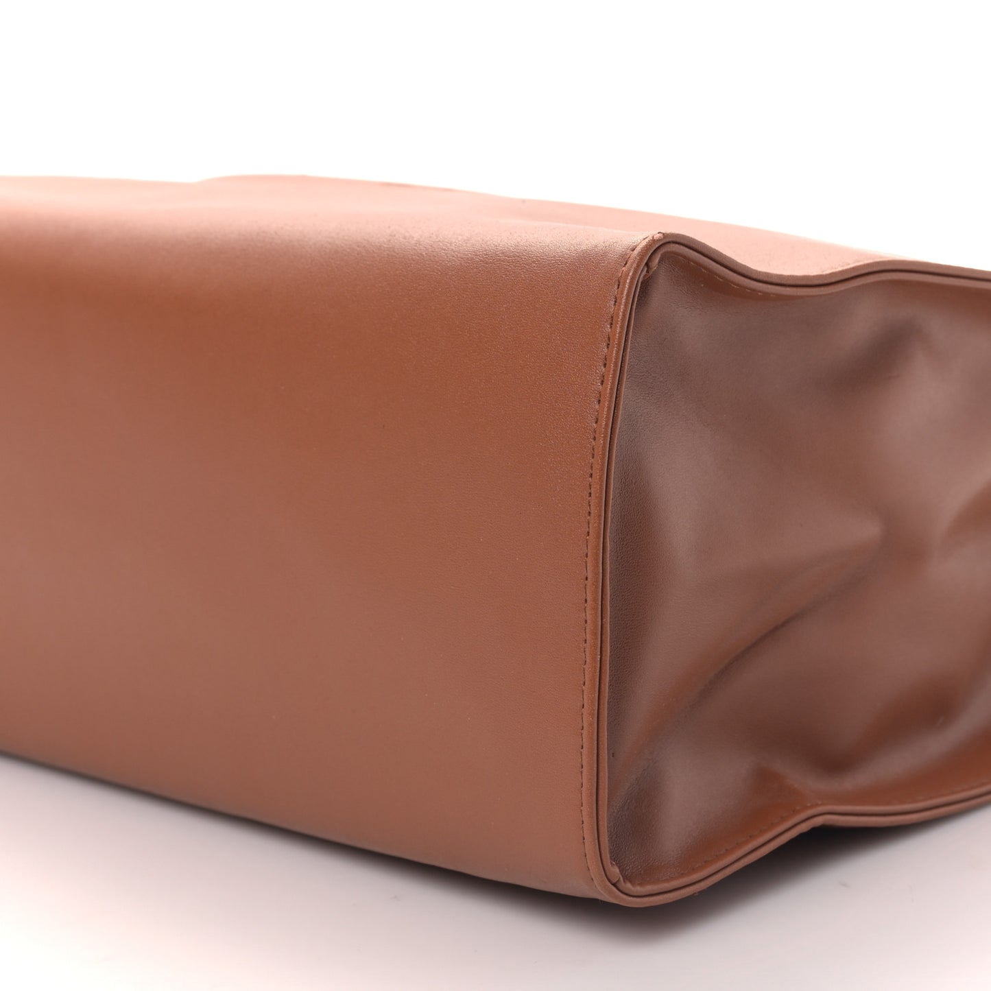 Vegan Leather Medium Shopping Bag Tan