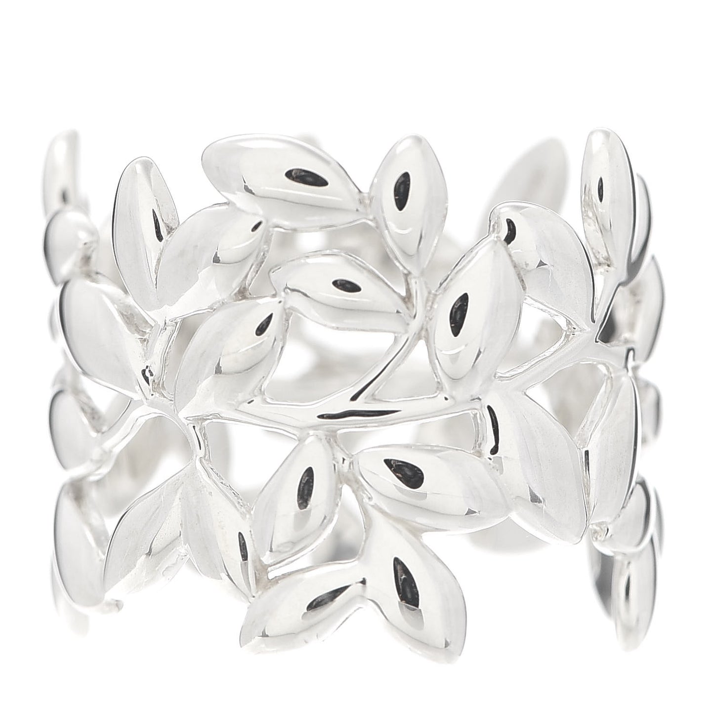 Sterling Silver Wide Paloma Picasso Olive Leaf Band Ring 52 6
