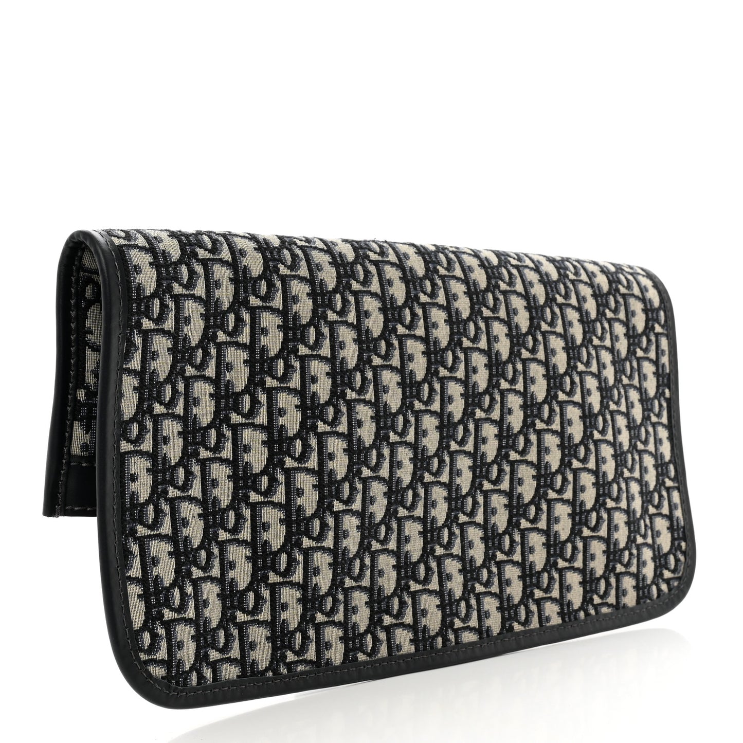 Oblique Fold Over Clutch Blue