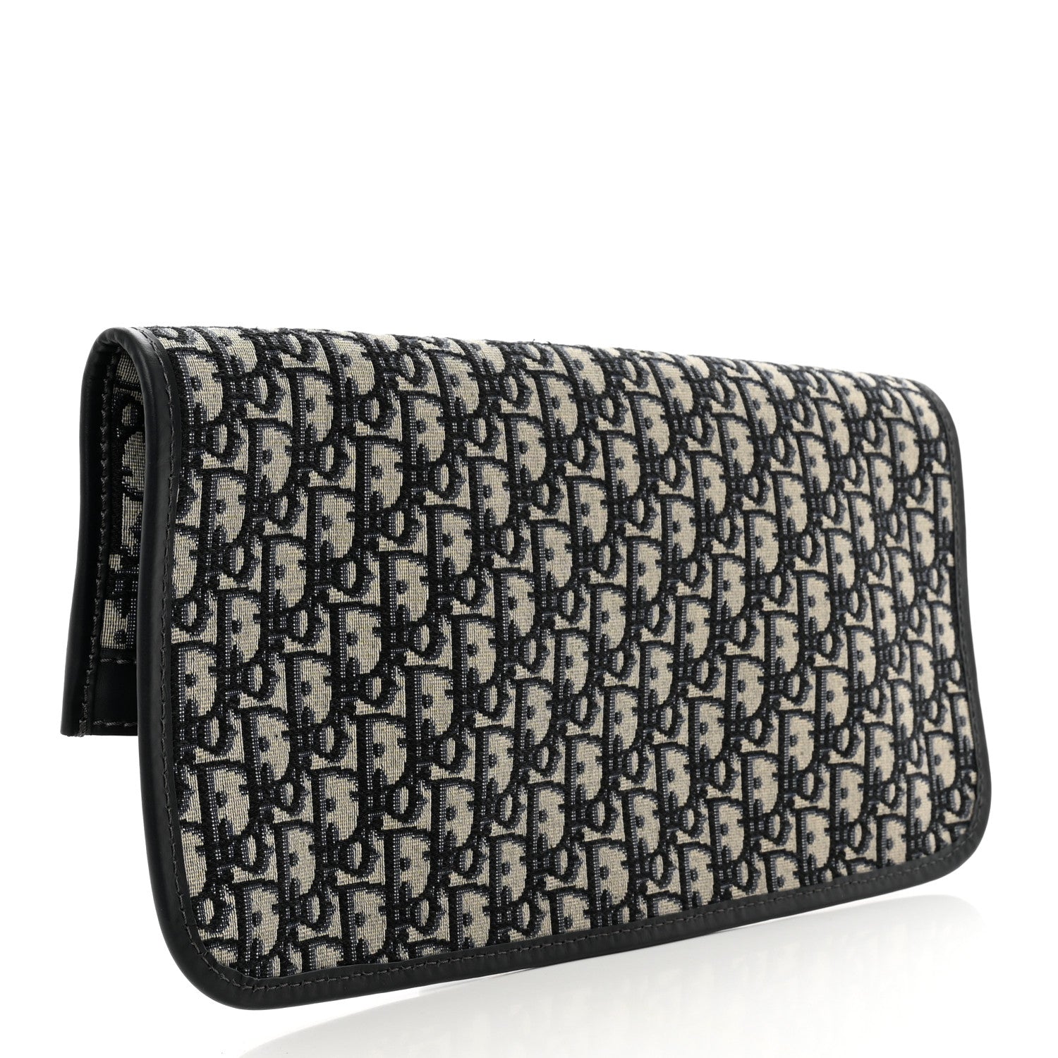 Christian Dior Oblique Fold Over Clutch Blue 3 of 7
