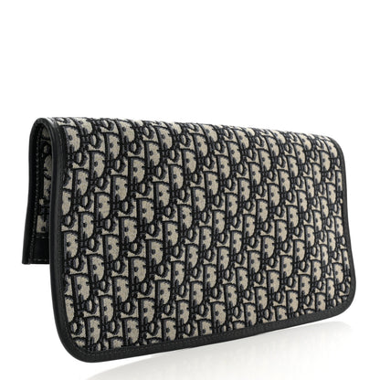 Christian Dior Oblique Fold Over Clutch Blue 3 of 7