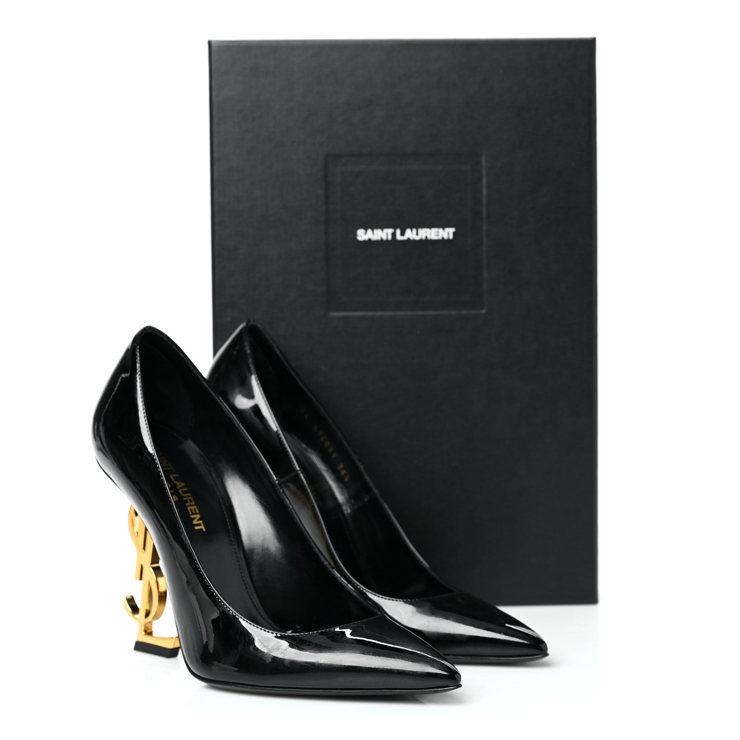 Saint Laurent Patent Opyum 110 Pumps 36.5 Black Gold 9 of 9
