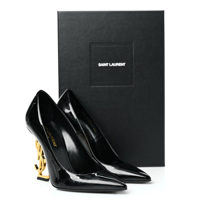 Saint Laurent Patent Opyum 110 Pumps 36.5 Black Gold 9 of 9