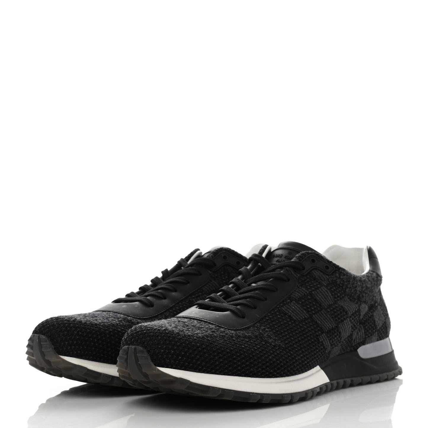 Calfskin Damier Run Away Sneakers 9.5 Graphite
