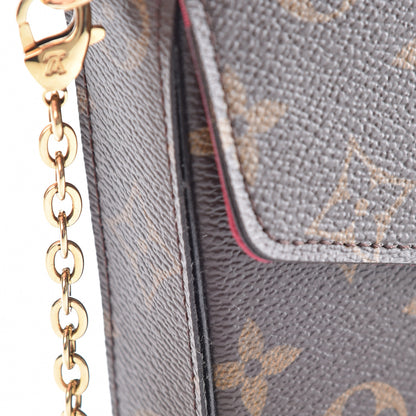 Louis Vuitton Monogram Pochette Felicie Chain Wallet Fuchsia 12 of 17