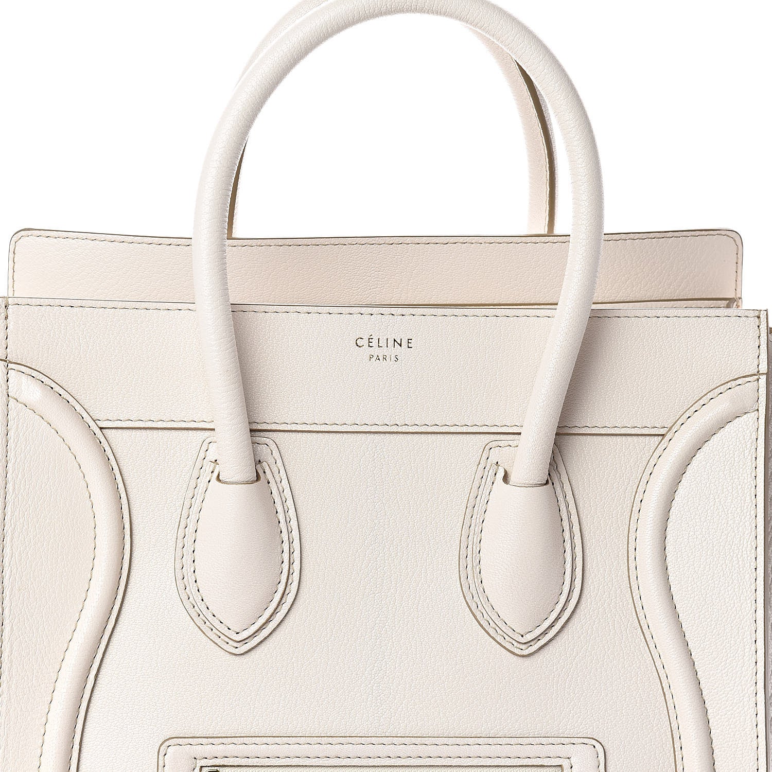 Celine Goatskin Mini Luggage White 7 of 9
