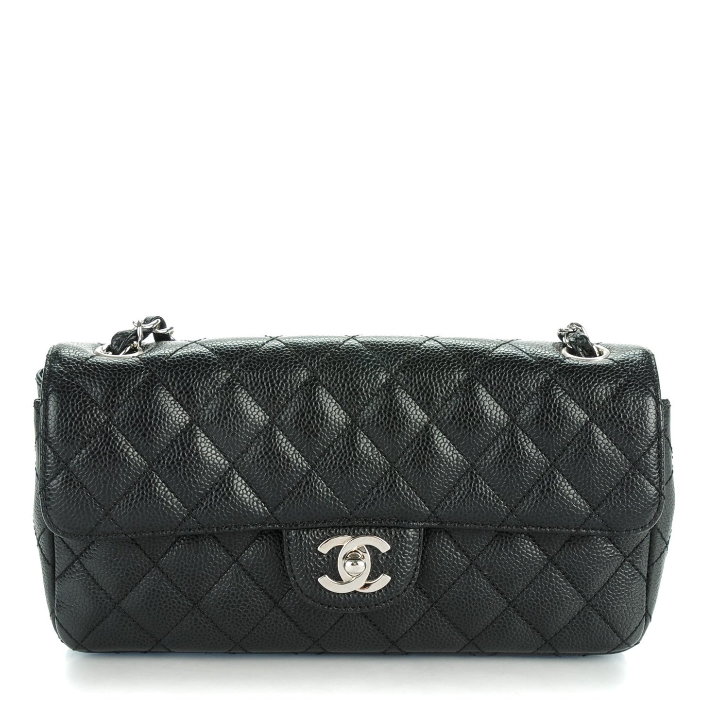 Caviar Quilted East West Flap Black