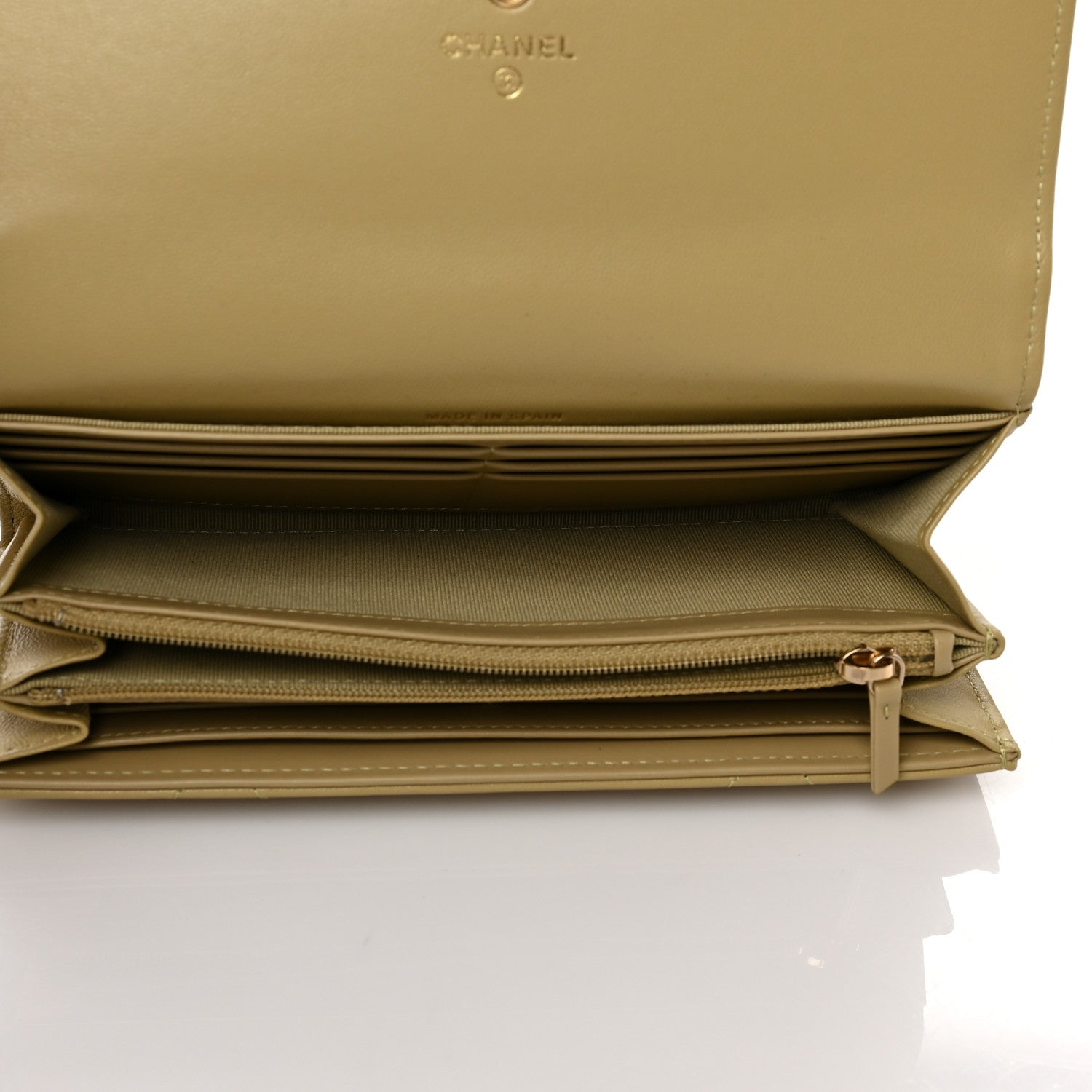 Chanel Lambskin Quilted Chanel 19 Flap Wallet Beige 5 of 12