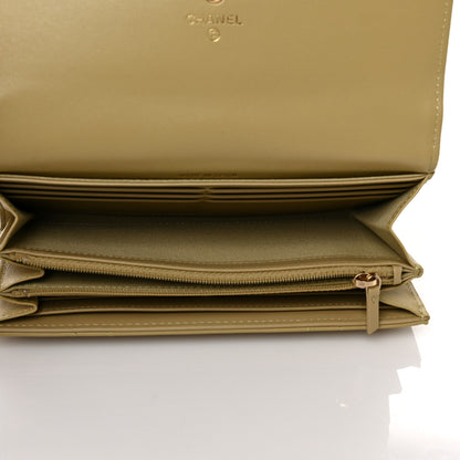 Chanel Lambskin Quilted Chanel 19 Flap Wallet Beige 5 of 12