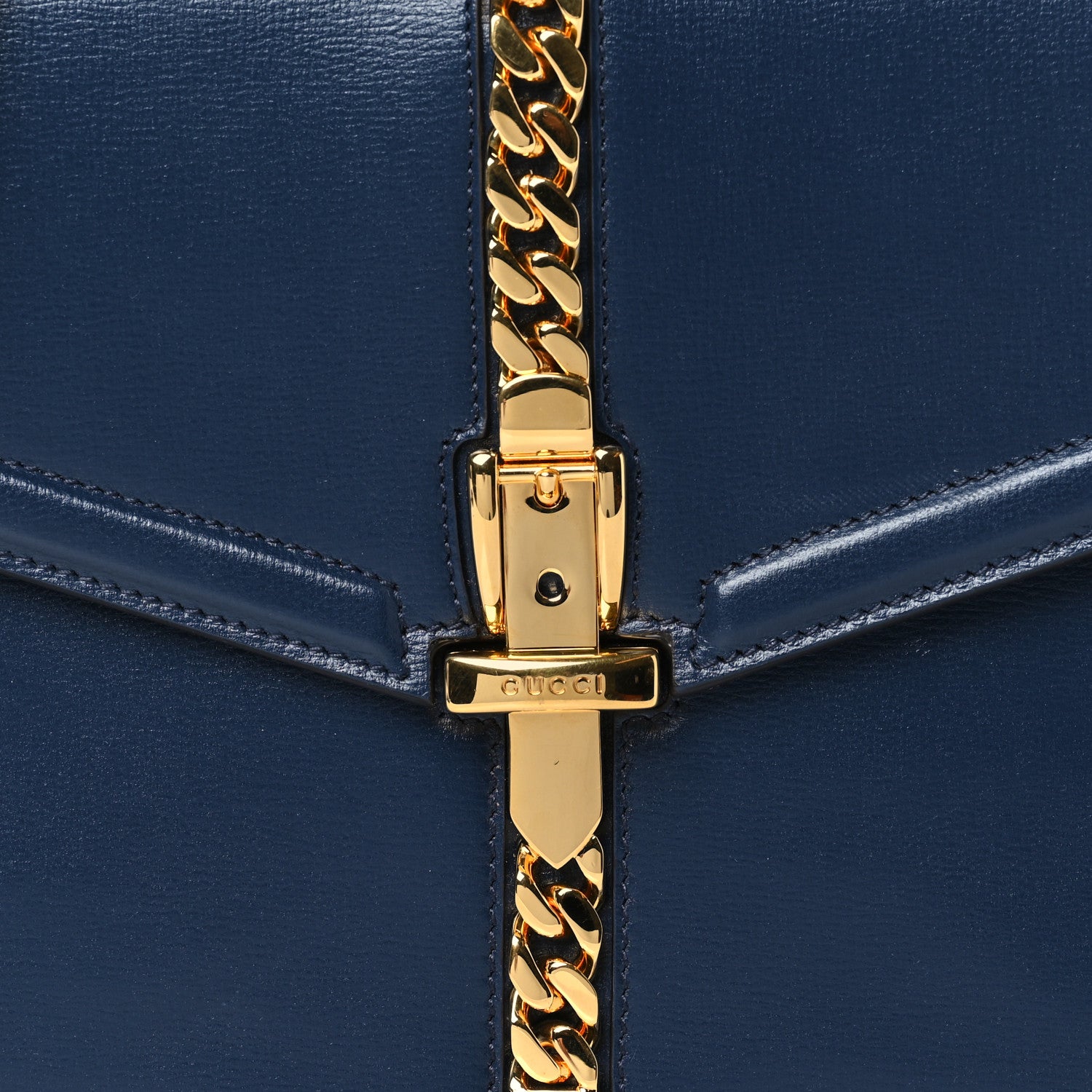 Gucci Azalea Calfskin Small Sylvie 1969 Top Handle Bag Blue 8 of 10