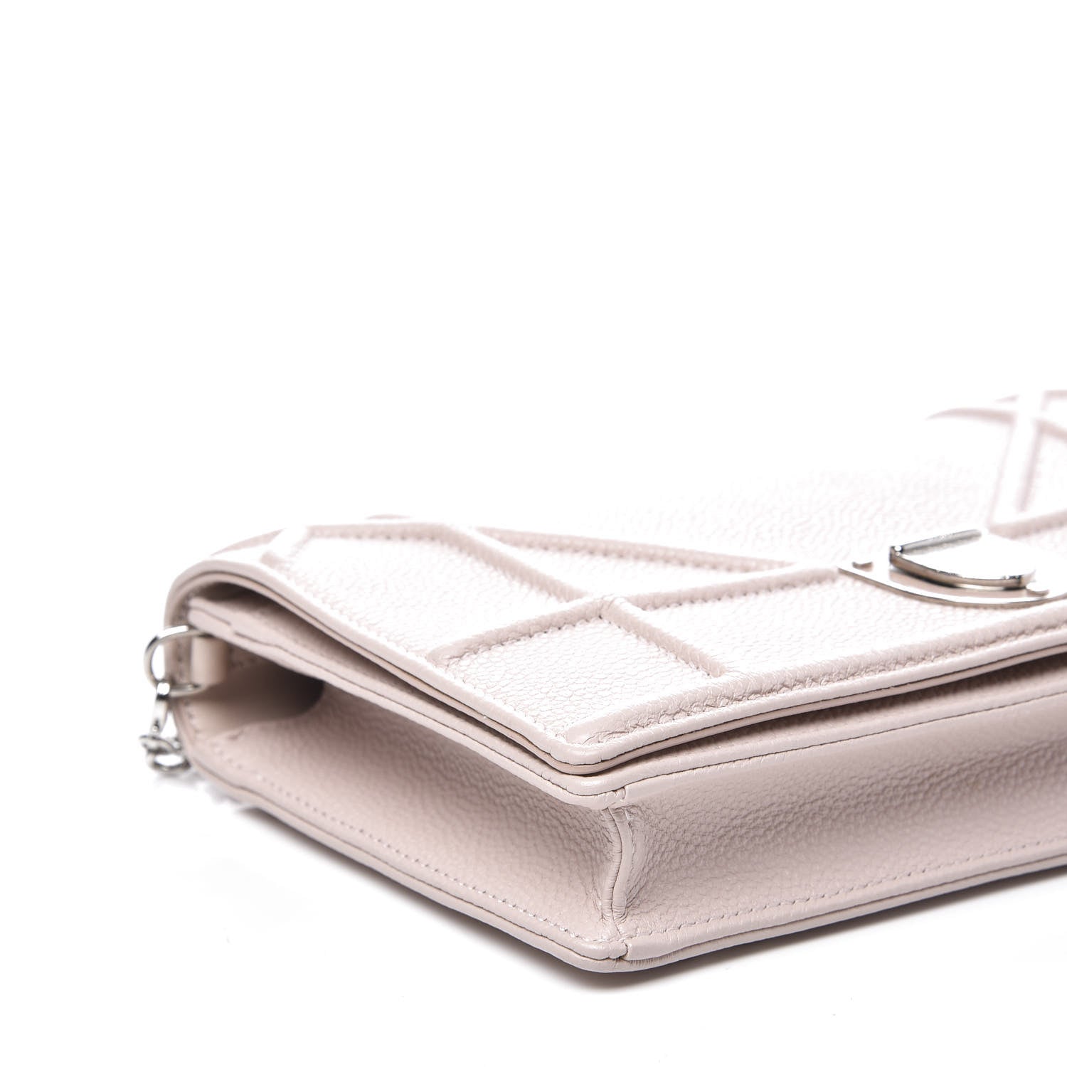 Christian Dior Grained Calfskin Diorama Wallet on Chain Pouch Rose Poudre 5 of 12