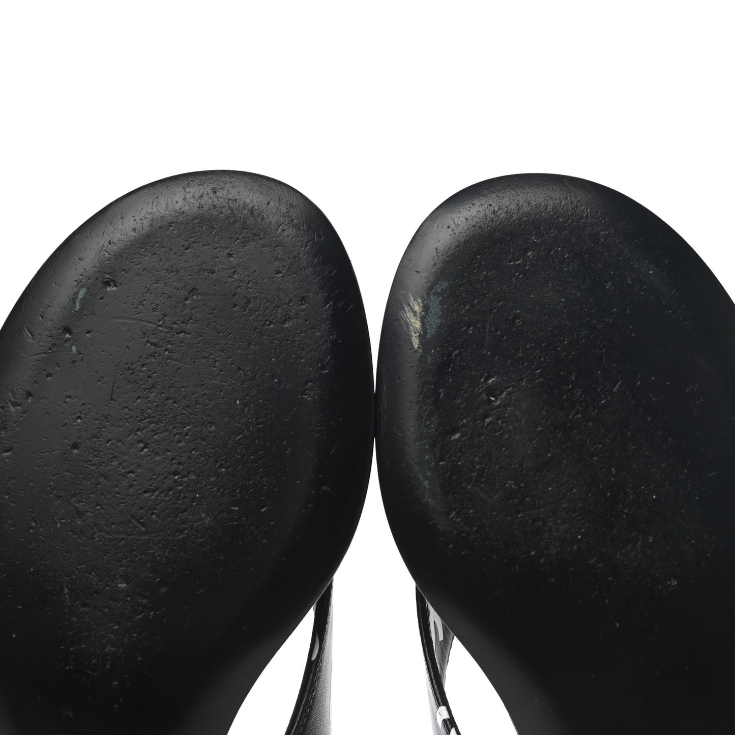 Lambskin Printed CC Thong Sandals 37 Black White