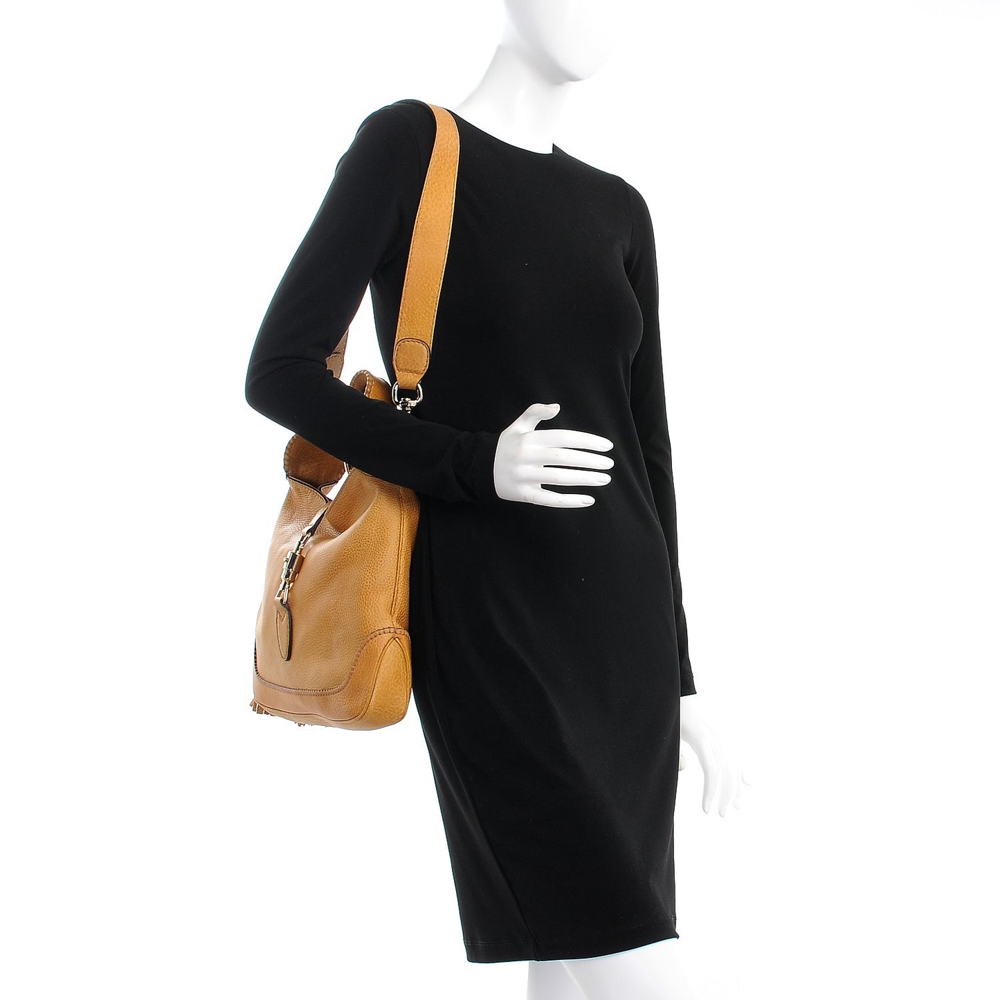 Pebbled Calfskin New Jackie Shoulder Bag Yellow