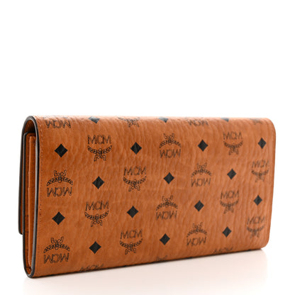 MCM Visetos Large Trifold Flap Wallet Cognac 3 of 7
