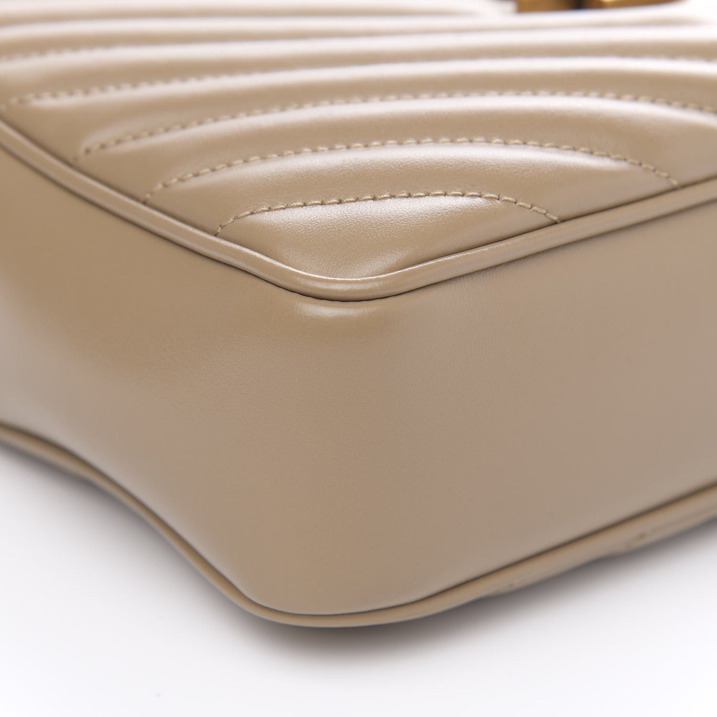 Calfskin Matelasse Monogram Lou Camera Bag Dark Latte