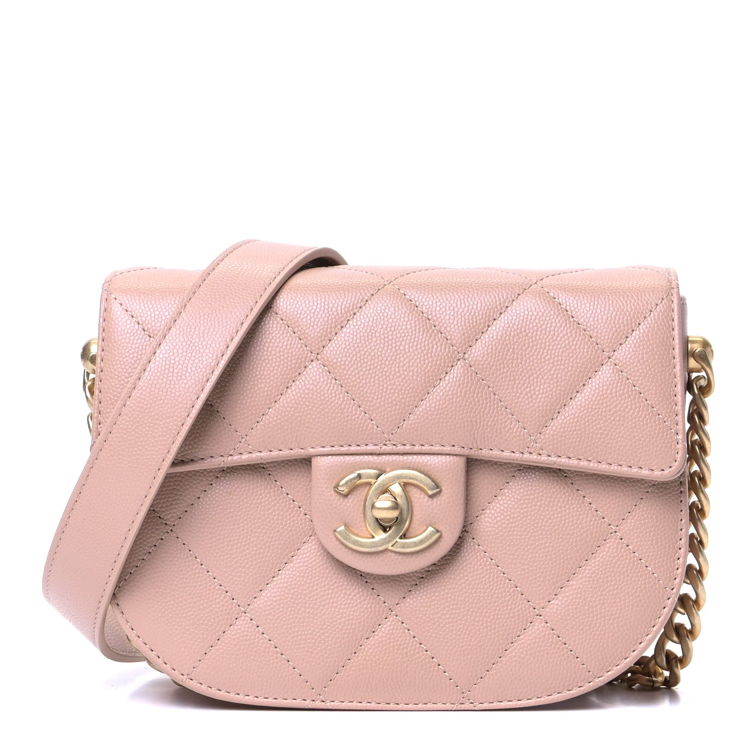 Chanel Caviar Quilted Moon Messenger Beige 1 of 5