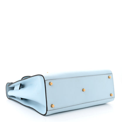 Versace Calfskin Icon Handbag Light Blue 4 of 12