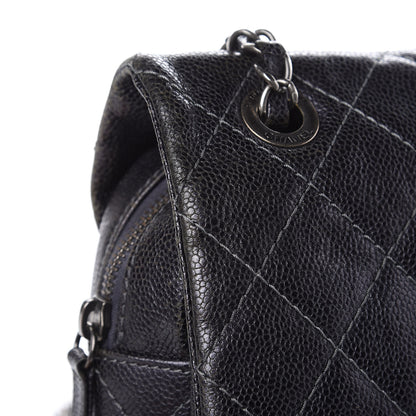 Chanel Iridescent Caviar Quilted Large Chic Flap Dark Grey 14 of 19