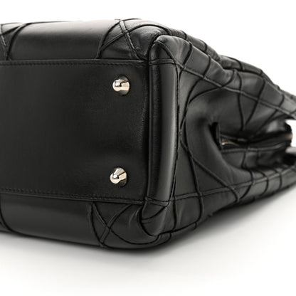 Christian Dior Lambskin Macrocannage Granville Tote Black 10 of 12