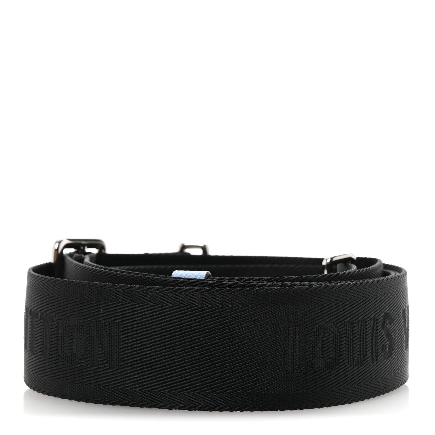 Nylon Alpha Messenger Strap Black Sky Blue