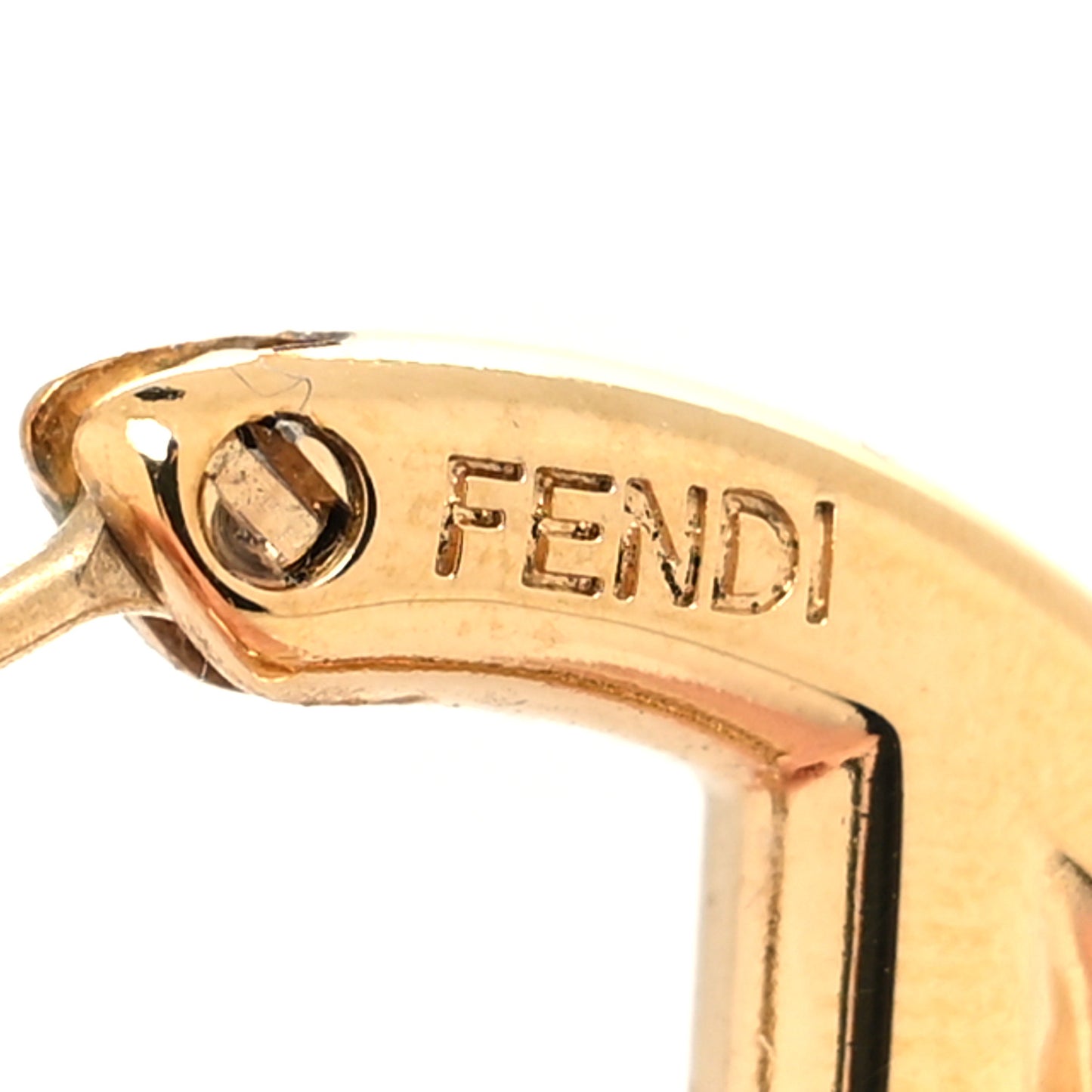 Metal F is Fendi Hoop Earrings Gold