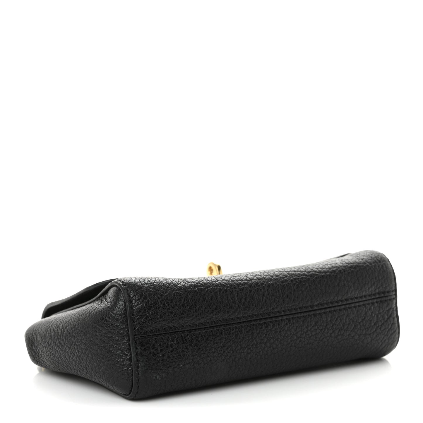 Glossy Goatskin Mini Lily Flap Black