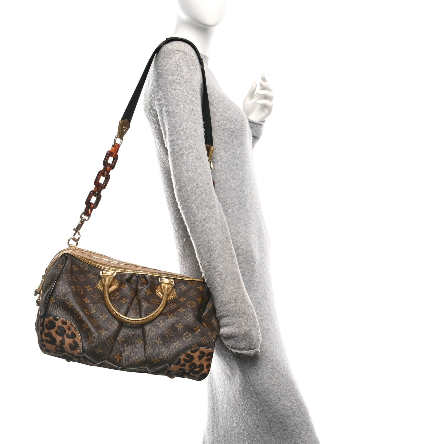 Monogram Leopard Stephen Bag