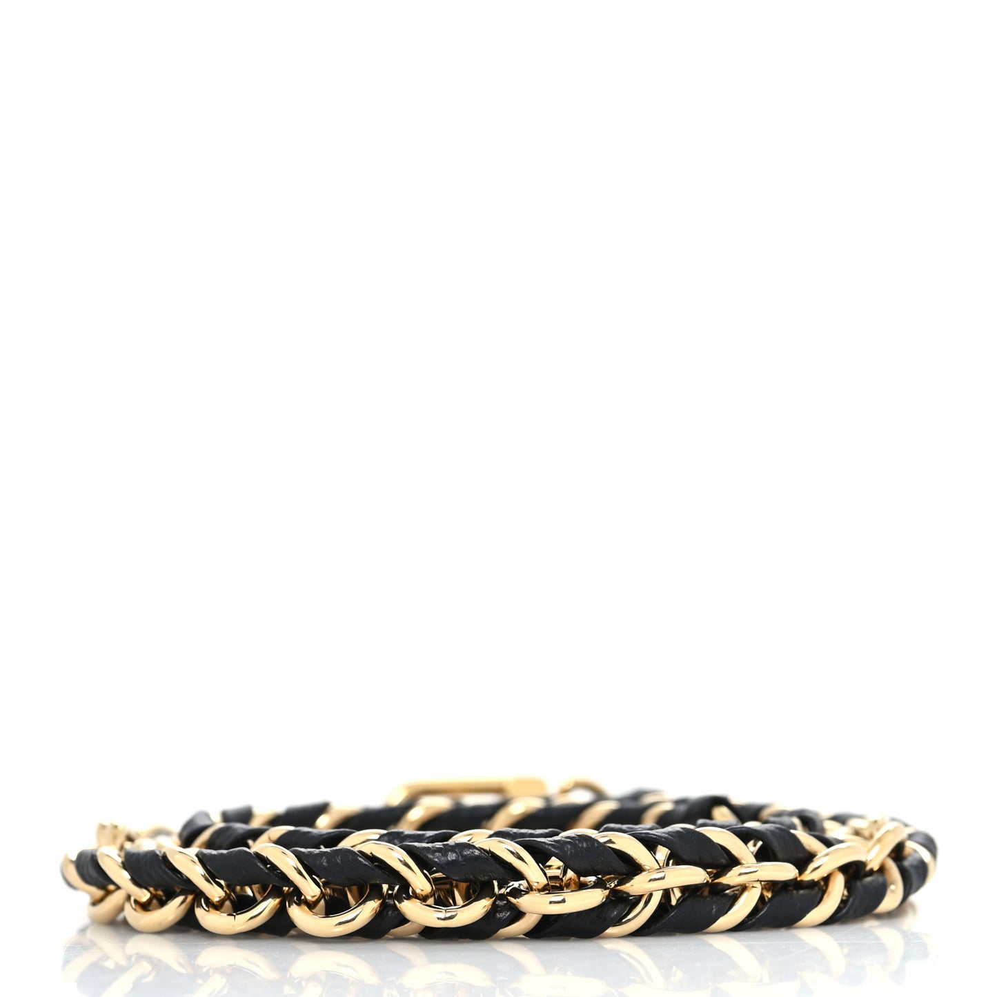 Calfskin Multi Pochette Chain Shoulder Strap Black Gold