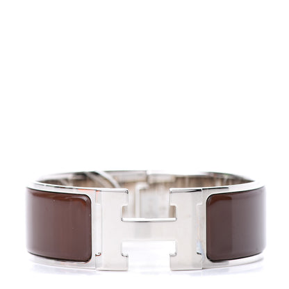 Hermes Enamel Wide Clic Clac H Bracelet PM Moka 1 of 5