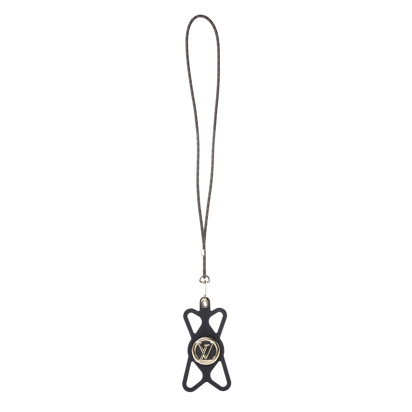 Monogram Silicone Louise Phone Holder Black