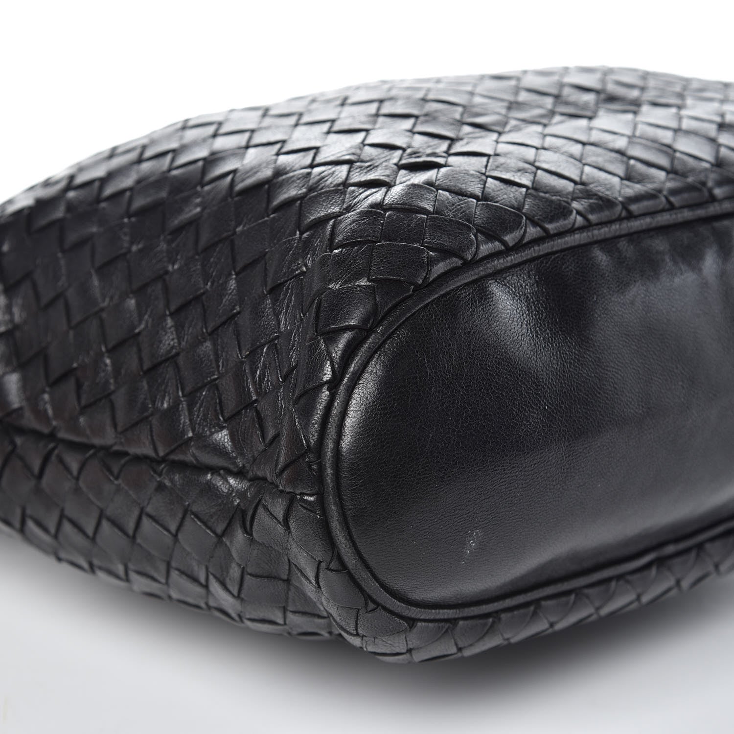 Bottega Veneta Nappa Intrecciato Drawstring Bucket Bag Black 11 of 11