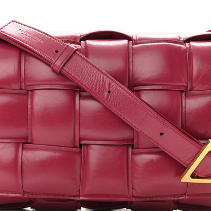 Bottega Veneta Paper Calfskin Maxi Intreccio Padded Cassette Crossbody Bag Amaranto 7 of 9