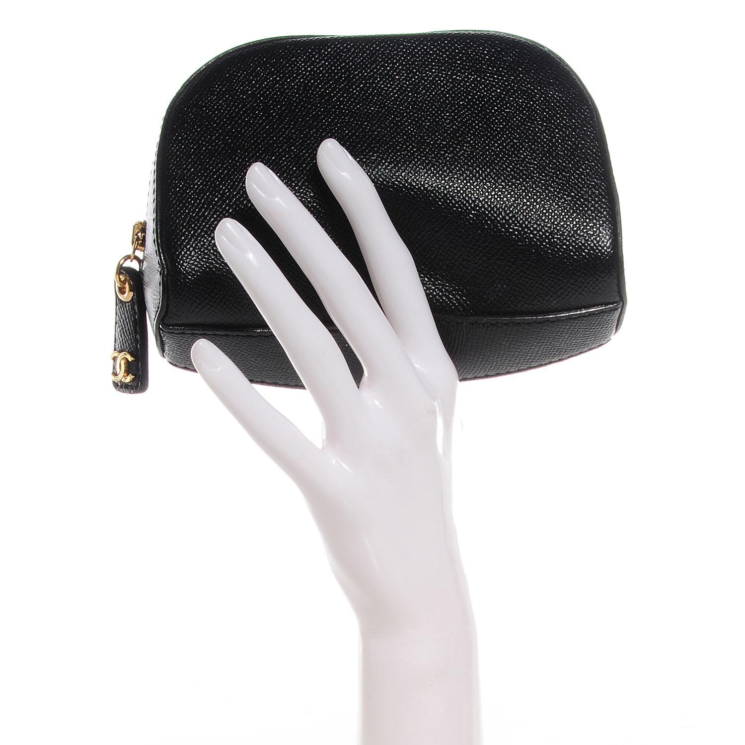 Chanel Grained Calfskin Vanity Cosmetic Case Black 2 of 8