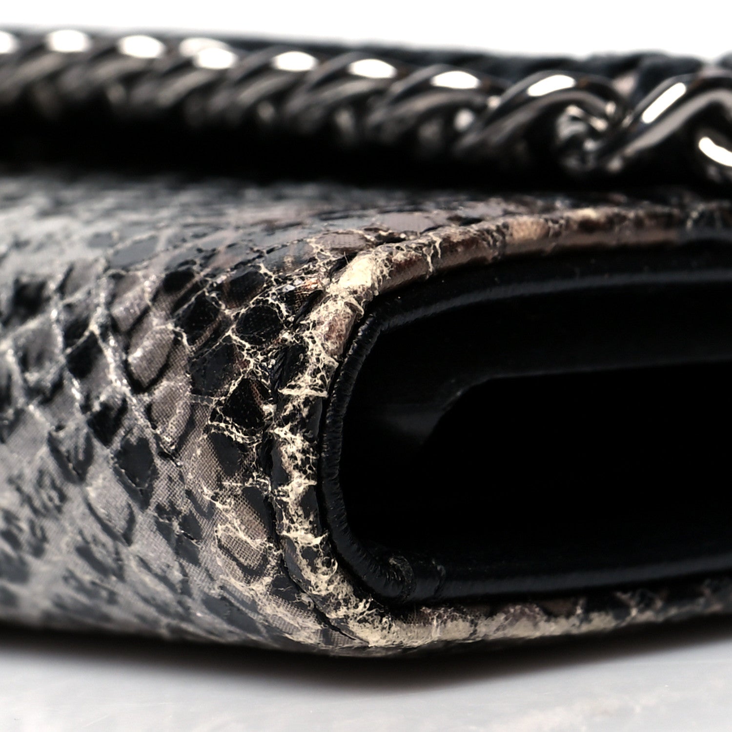 Stella McCartney Snake Embossed Phone Holder Crossbody Black Multicolor 9 of 11