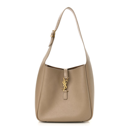 Saint Laurent Grained Calfskin Small Le 5 A 7 Soft Hobo Dusty Grey 1 of 17