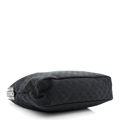 Gucci Monogram Medium Horsebit Chain Hobo Black 4 of 10