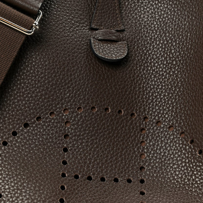 Hermes Taurillon Clemence Evelyne IlI PM Chocolate 7 of 9