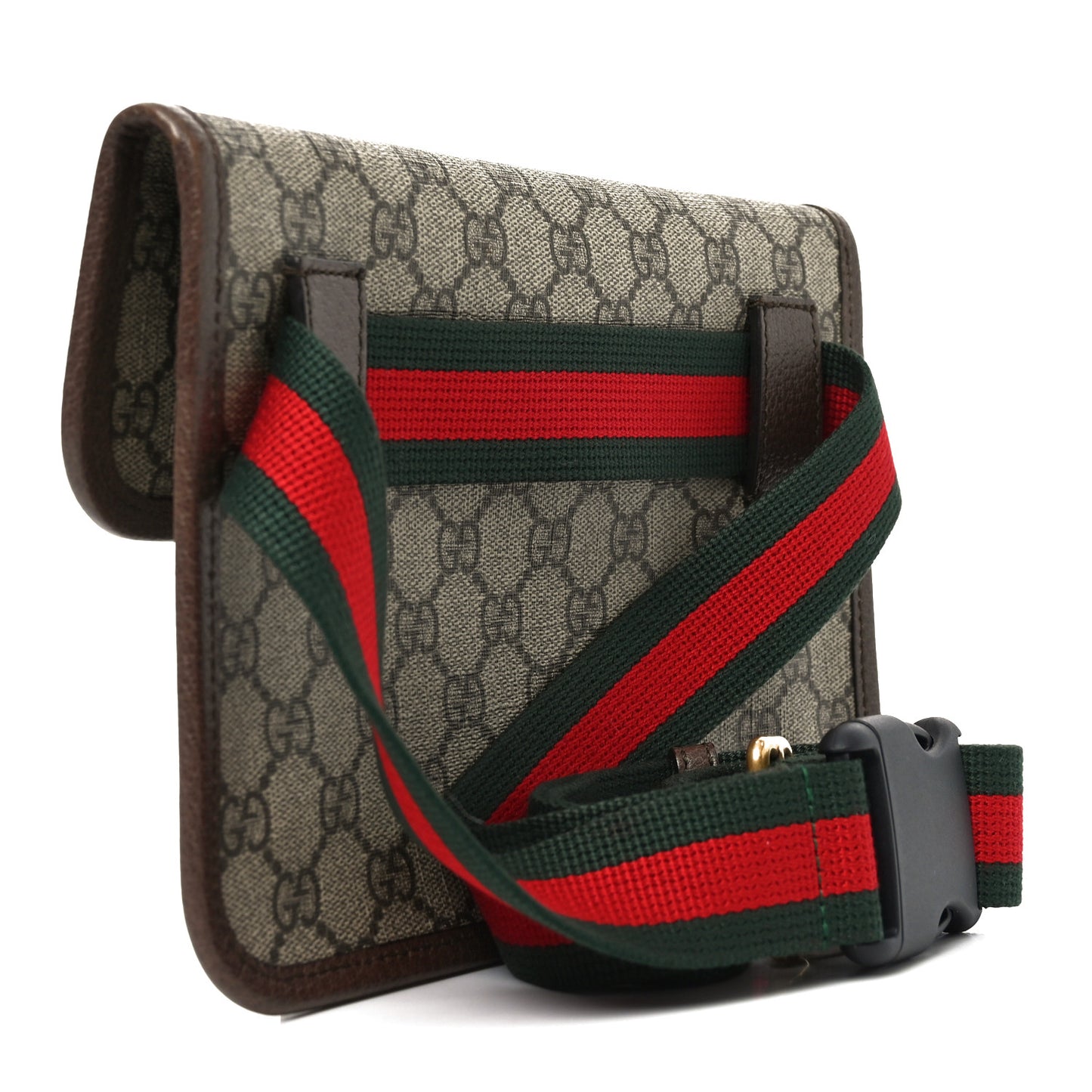GG Supreme Monogram Neo Vintage Web Belt Bag Brown