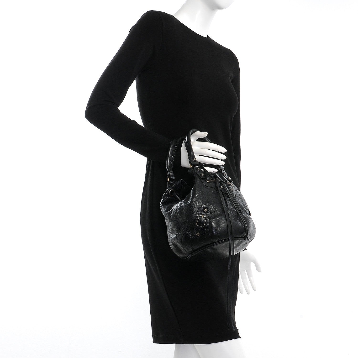 Balenciaga Agneau Classic Hardware Mini Pompon Black 3 of 7