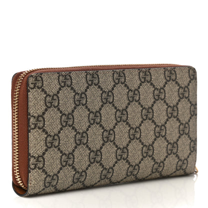 Gucci GG Supreme Monogram Garden Embroidered Zip Around Wallet 3 of 13