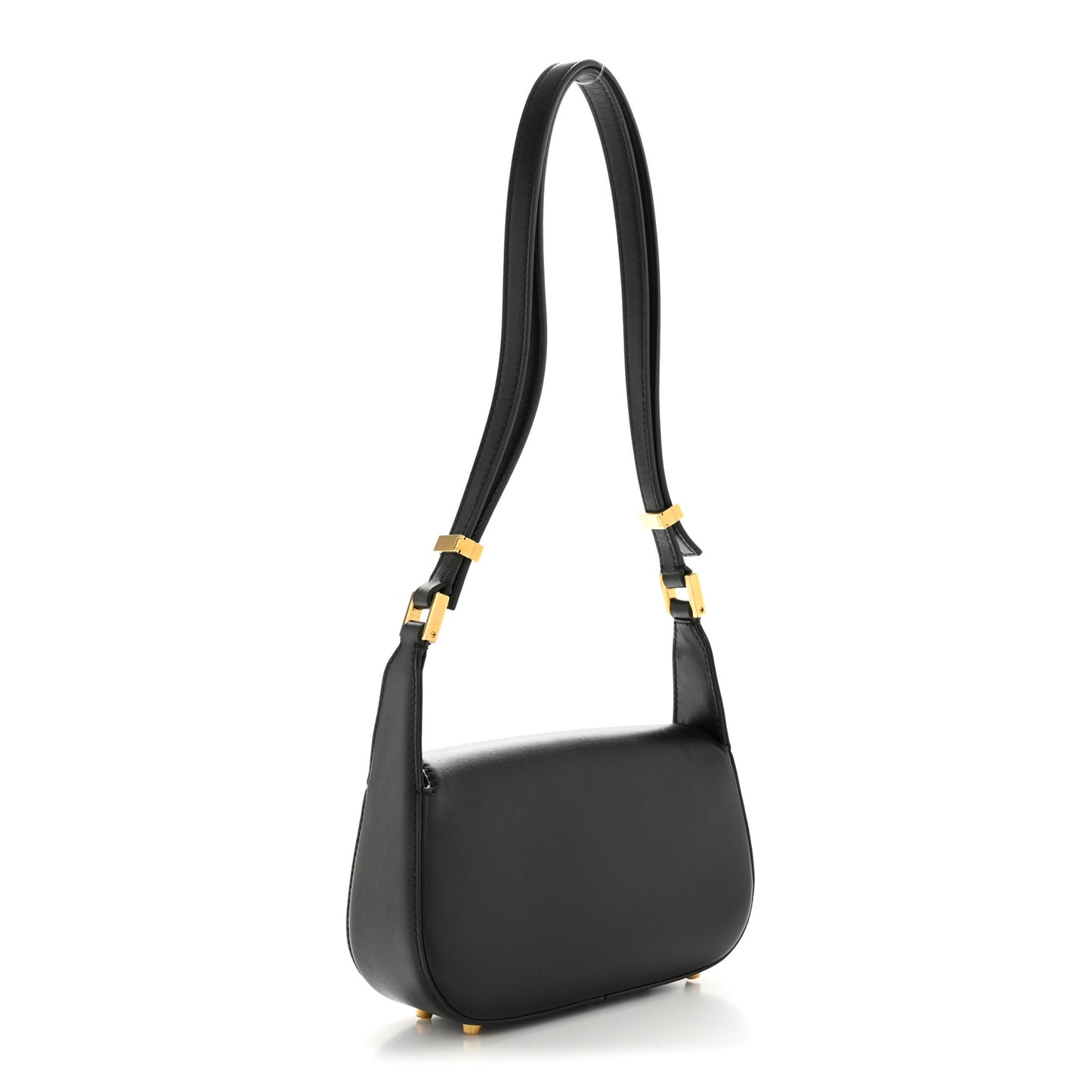 Calfskin Small Vlogo Chain Shoulder Bag Black